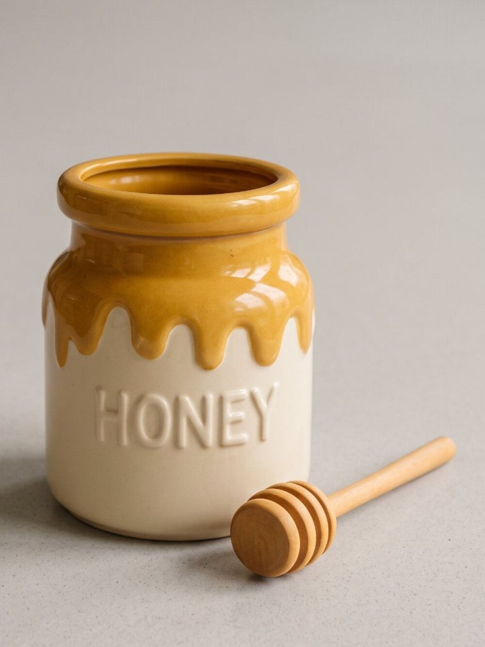Vintage 1981 Teleflora Honey Pot Planter Lid Dipper Japan Ceramic 4.5”